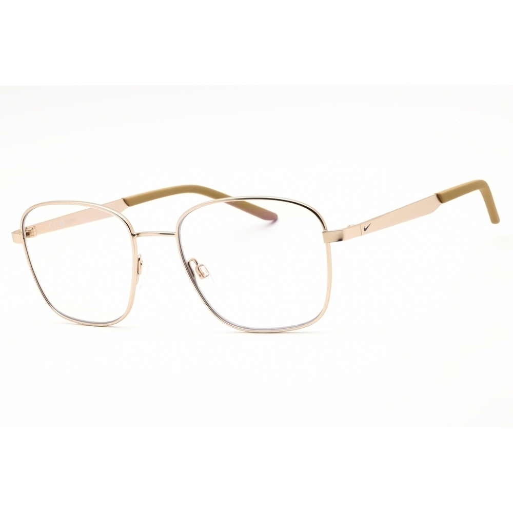 NWT Nike TRAVELER FLOW BL IB3677X Gold Rectangle 53mm Eyeglasses